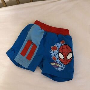 Vintage Y2K Spider-Man Kids baby Blue Shorts 12 m